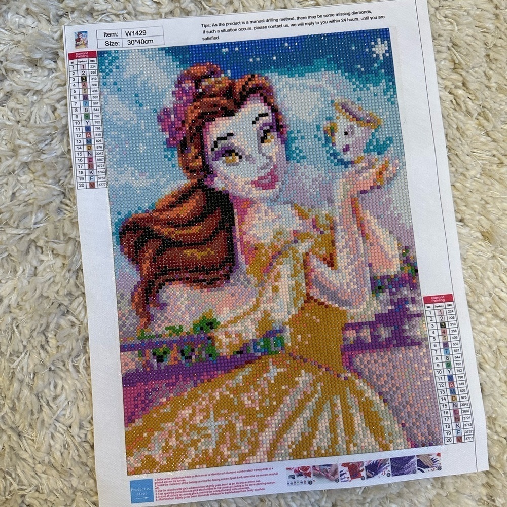 Belle Beauty & the Beast Diamond Art - FINISHED